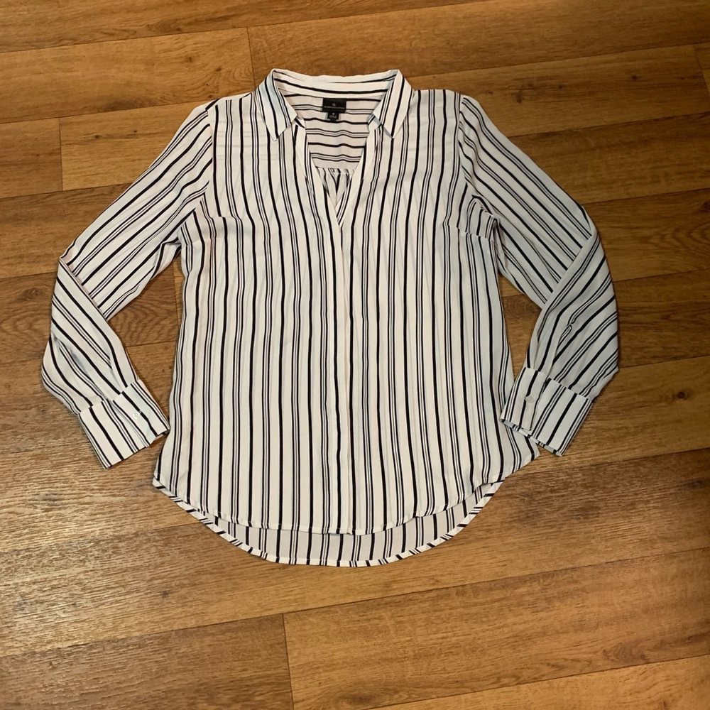 Long sleeve striped blouse